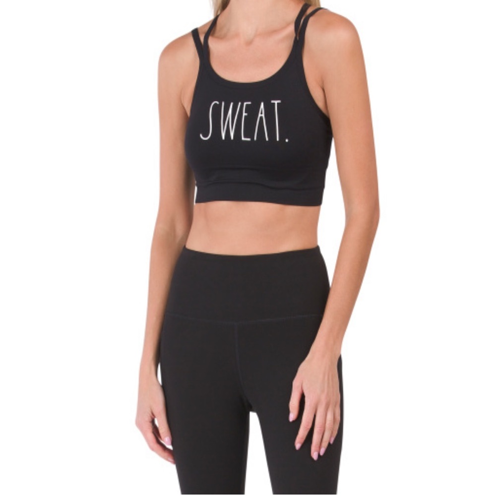 LAST ONE- SMALL NWT💪🏽Rae Dunn Sports Bra SWEAT Yoga Wirefree Padded Reso